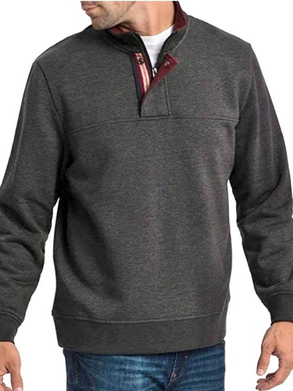 ORVIS Grey Signature Fleece Quarter Zip Pullover Size XXL